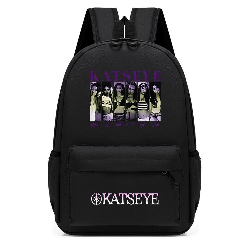 KATSEYE K-Pop Girl Group Print Kindergarten Backpack Kids Cartoon School Bag Lightweight Daypack for Toddler Gift 60123-15