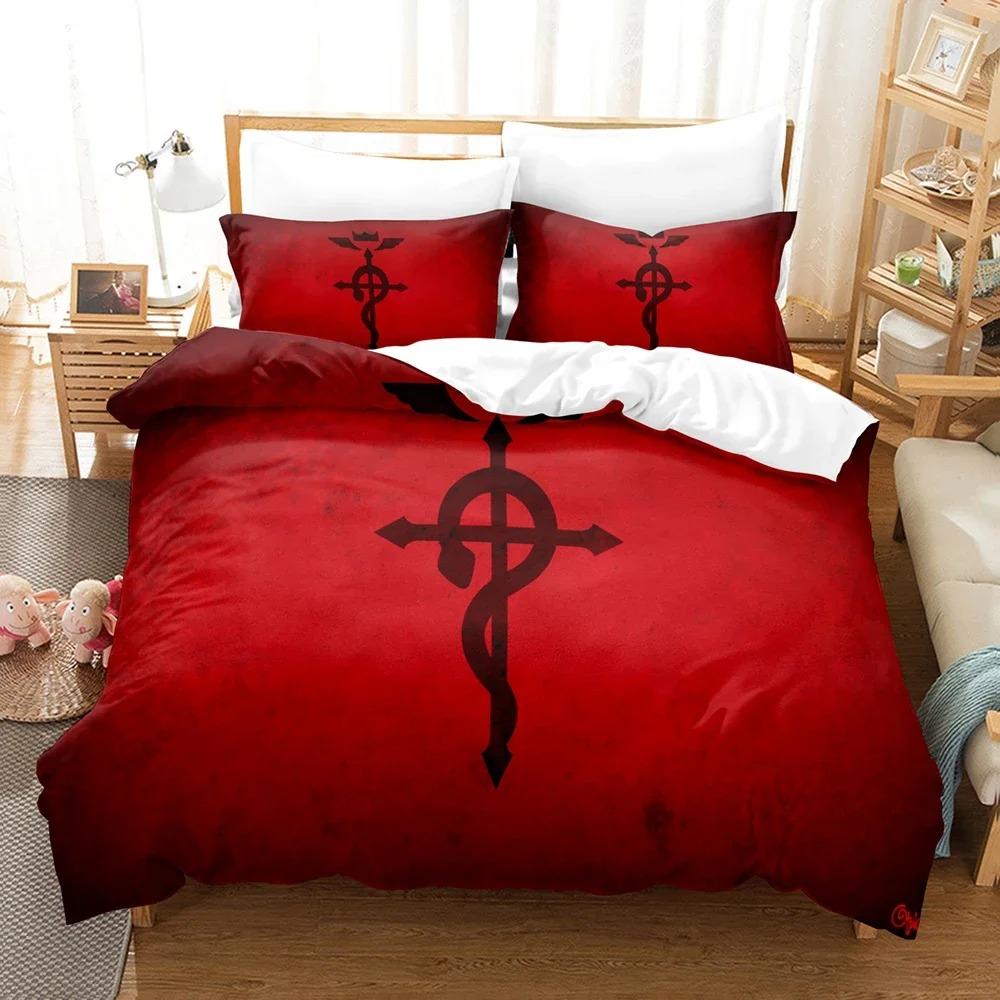 3D Printed Fullmetal Alchemist Bedding Collections Exquisite Bed Supplies Set Duvet Cover Bed Comforter Set Luxury Birthday Gift
