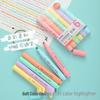 Macaron Color Highlighter Set - Large Capacity Graffiti Markers for DIY Journals and Stationery