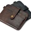 Men Genuine Leather Slim Wallet Male Small Purse Mini Money Bag Walet Thin Portomonee Man's Wallet Card Holder