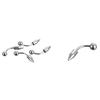 60pcs/set Titanium Steel Tongue Lip Nose Navel Ring Body Piercing Jewelry Set