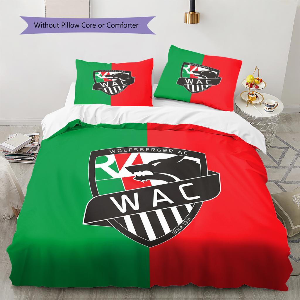 Wolfsberger AC Pattern Bedding Home Decoration Birthday & Festival Gift (1 * duvet cover + 2 * pillowcase, without core)