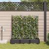 Garden Planter Set 3 pcs Black 120 x 40 x 126 cm Plastic