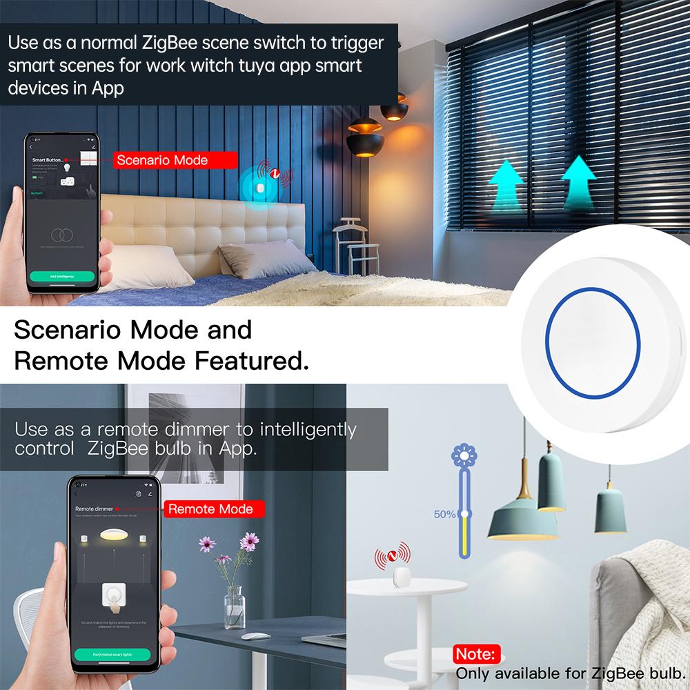 Беспроводной умный переключатель Zigbee для умного дома, умная электроника для дома, многосценарные, свободно устанавливаемые умные кнопочные переключатели