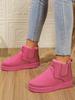 2024 Women's Thick Velvet Cotton Winter Slip-On Snow Boots - Large Size, Fashionable & Comfortable