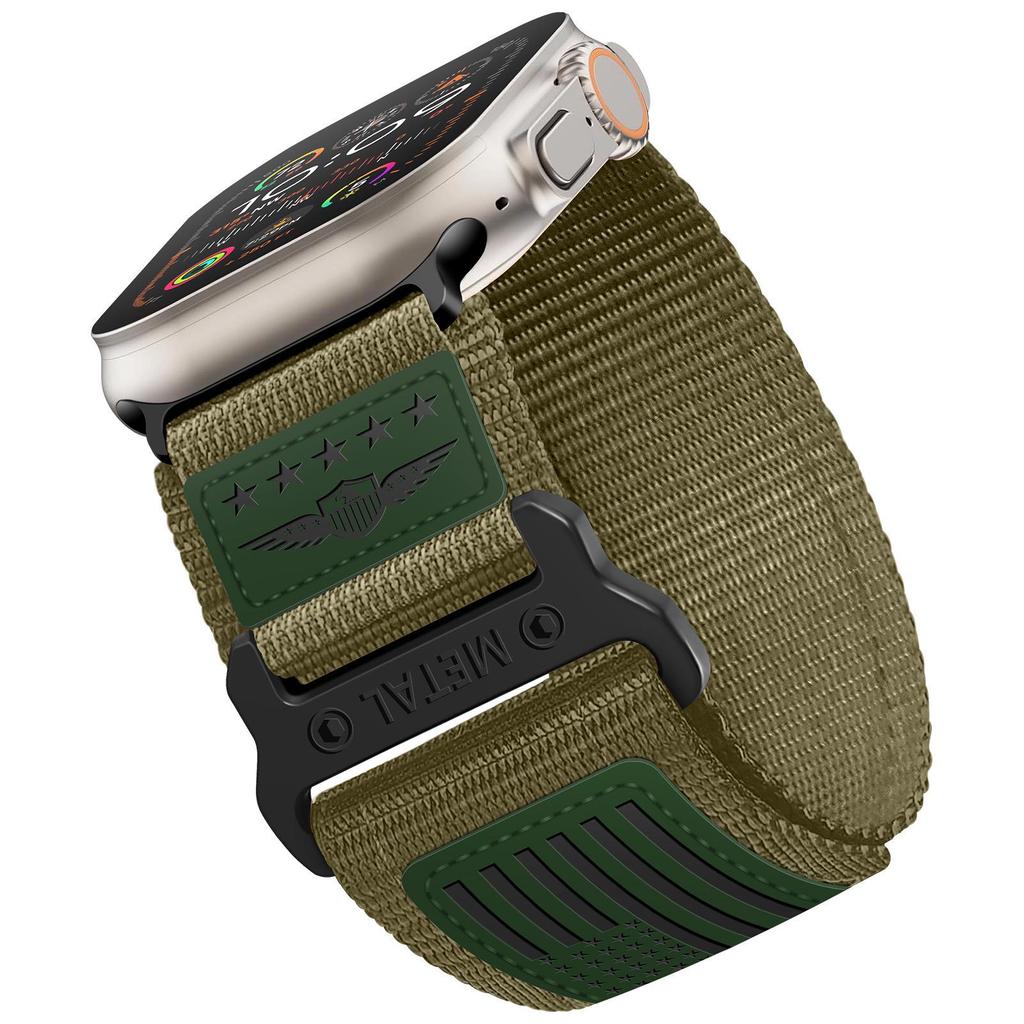 Cross-border Suitable Finely Woven Nylon Trail Strap for Apple Watch Series 8/7 S11 ULTRAL Modified Version.