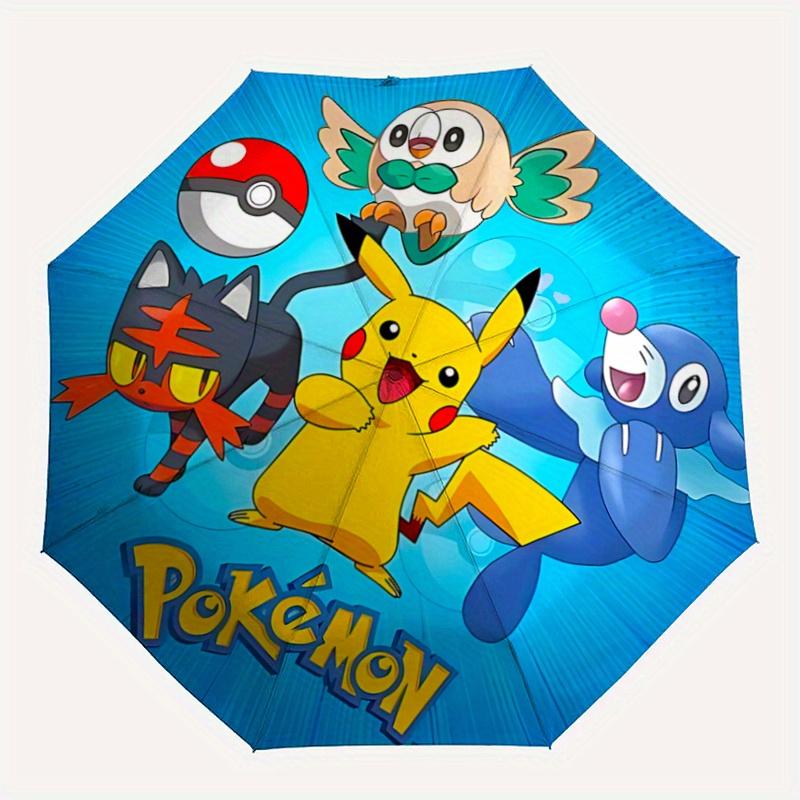 1pc Pokémon Pikachu & Friends Automatic Opening Folding Umbrella - Portable 3-Fold Design with 8 Ribs - Outdoor, for Fans, Travelers, Everyday Us
