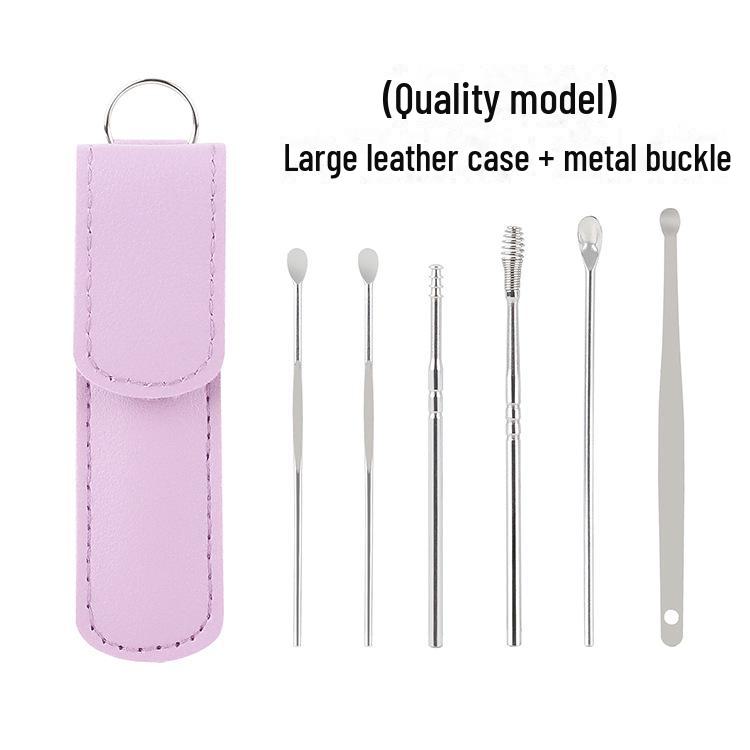 «Набор из 6 спиральных инструментов для чистки ушей для взрослых — портативный набор для чистки ушей»