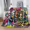 3D одеяло с героями мультфильмов Monster High, мягкое одеяло для дома, спальни, кровати, дивана, пикника, путешествия, офиса, отдыха, одеяло, детское одеяло
