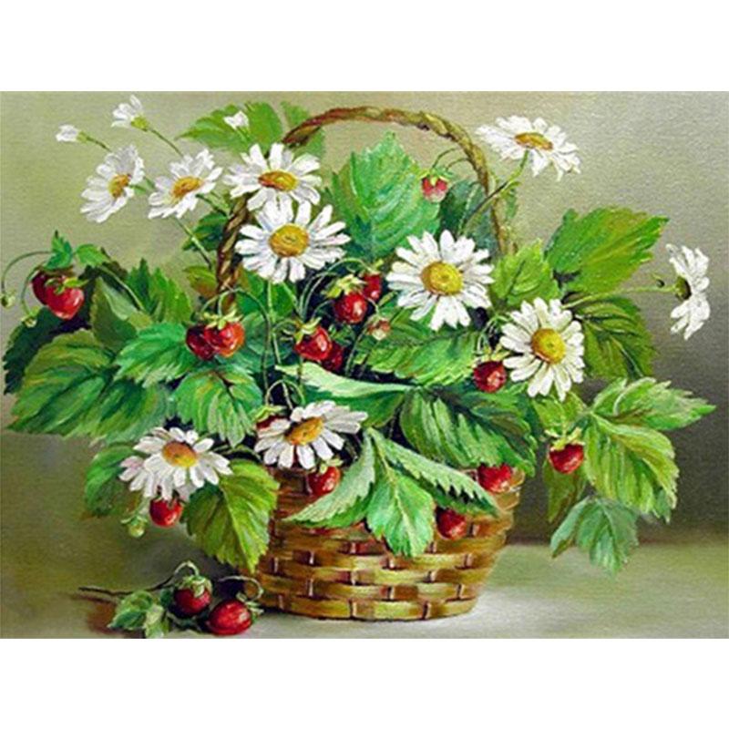Цветочные алмазные инструменты для рисования, алмазы для поделок, Алмазная мозаика, пейзажи, декоративные картины на холсте, вышивка, полное 5d искусство