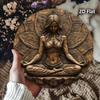 Винтажное Металлическое Настенное Искусство на Тему Йоги Круглый Знак Медитация Цветок Лотоса Декор