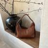 Ielgy Woven Texture Fashion Underarm Bag Solid Color All-Match Crescent Bag Simple Trendy Portable One-Shoulder
