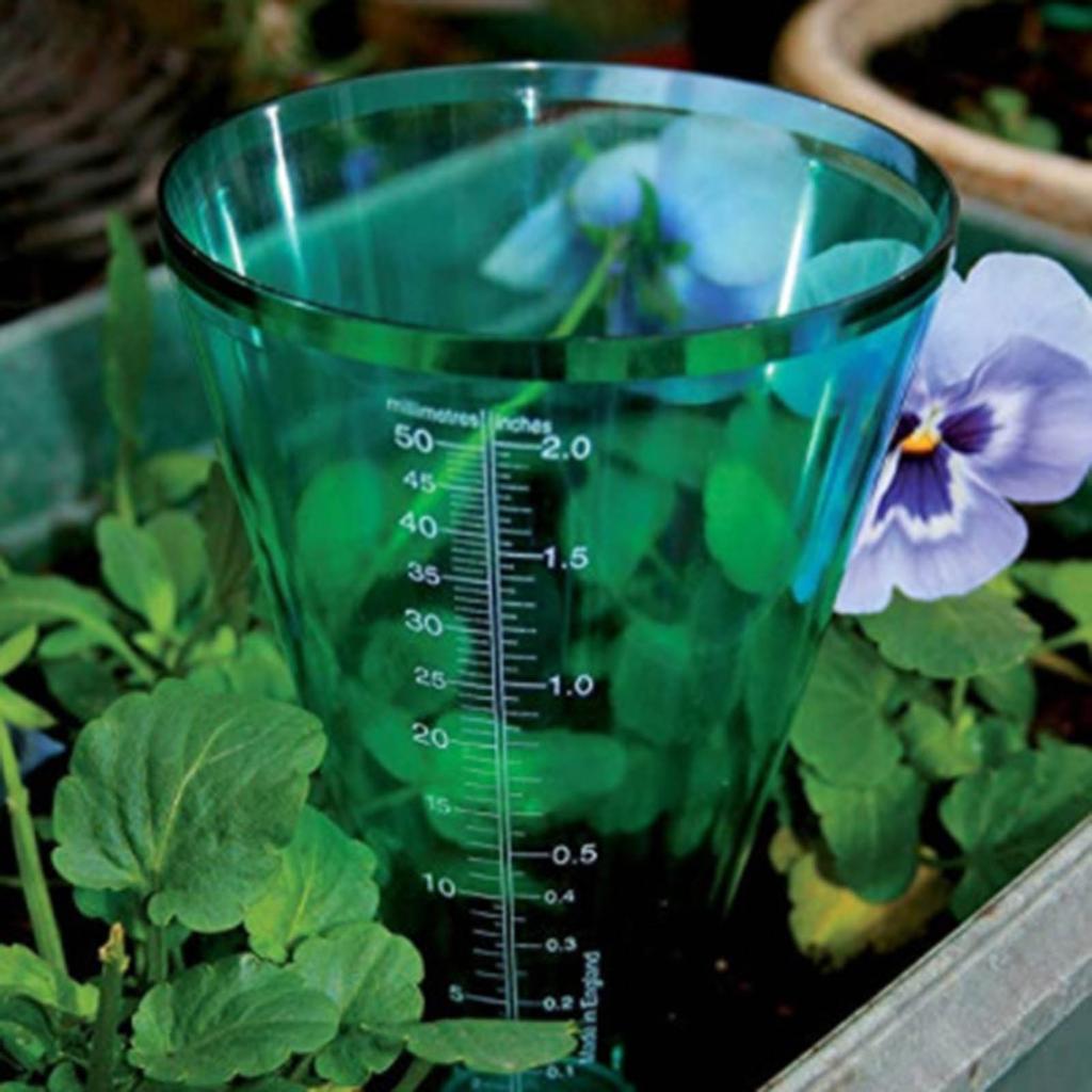 Clear Plastic Cone Rain Gauge Innovative Garden Rain Measurement Cup for Beginner Starter Gardening Plant Growing