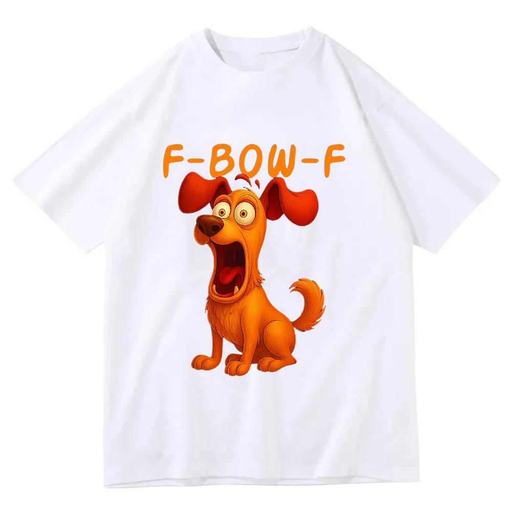 Смешные Собаки мультяшный Принт Футболки F-dog-F Мем модная хлопковая Рубашка Графическая Мужчины Женщины Стильная ретро Харадзюку Унисекс одежда Топы