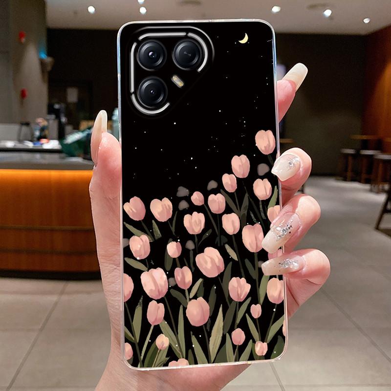 Для Tecno Pova 7 Pro LJ8 Чехлы Pova7 Ultra LJ9 Neo LJ6 LJ7 Funda Цветок Бабочка Чехол для Телефона Мягкий Силикон Прозрачный ТПУ Чехол