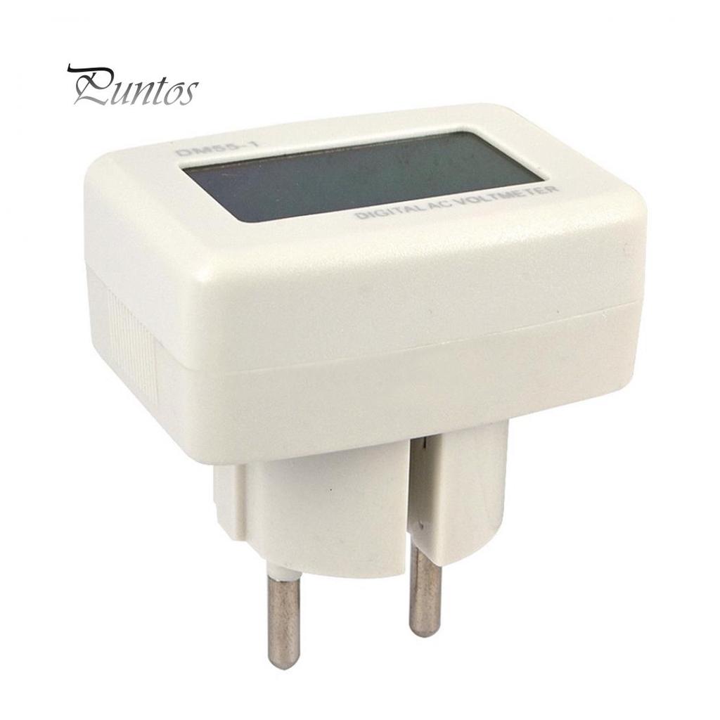 Цифровой вольтметр переменного тока DM5S-1 с ЖК-дисплеем, диапазон 80-300 В, вилка европейского стандарта для мониторинга дома и в офисе