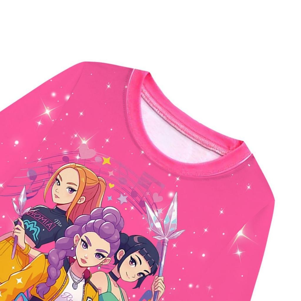 Children's Witch Girls Printed Suit Long Sleeve Pants Suit