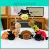 Cute Insect Plush Keychain With Pp Cotton Filling For Backpack Decoration
