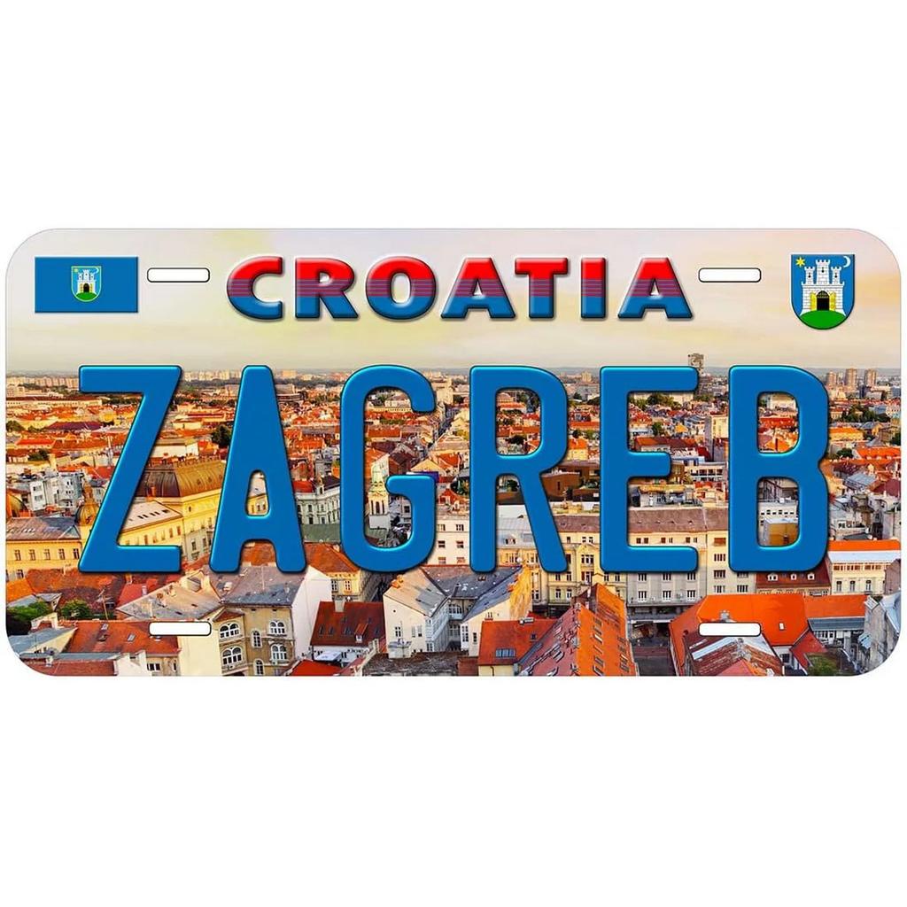 Vintage License Plates Decoration Signs Vintage New York Zurich Dublin Athens City Tags Metal Automotive Signs For Car Front