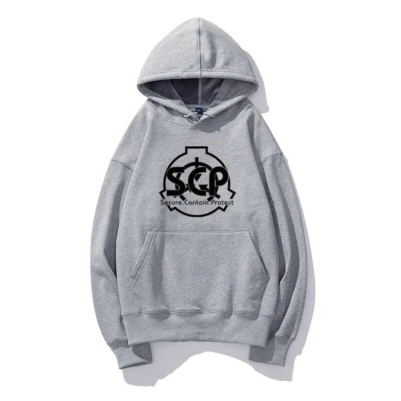 SCP аниме однотонная толстовка модная толстовка с длинными рукавами Высококачественная модная унисекс и женская толстовка повседневный пуловер с капюшоном y2K