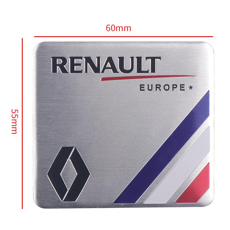 Car Accessories 3D Metal Alloy Car Motorsport Logo Body Trunk Stickers For Renault Megane 2 3 4 Twingo Clio Captur Trafic Kwid S777