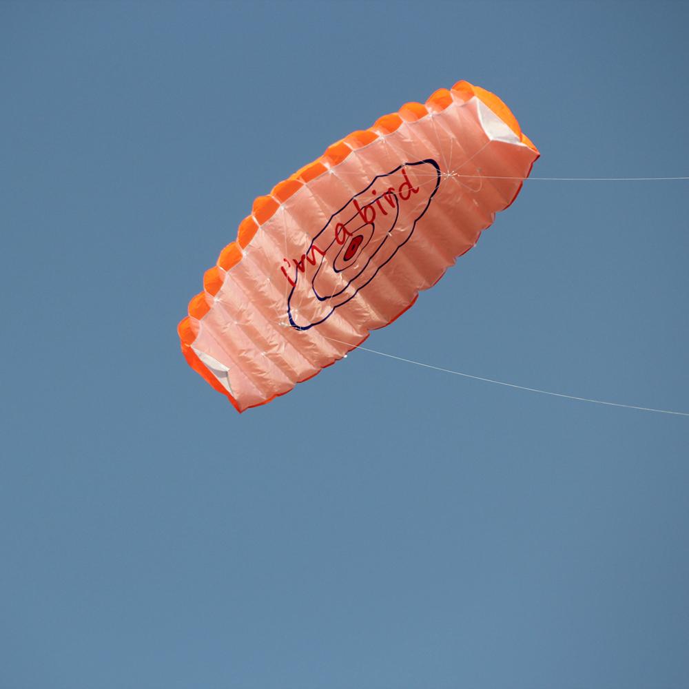 1.4m Colorful Double Flying Line Wing Kite Stunt Power Kite Soft Giant Flying Kite Sports Beach Kite