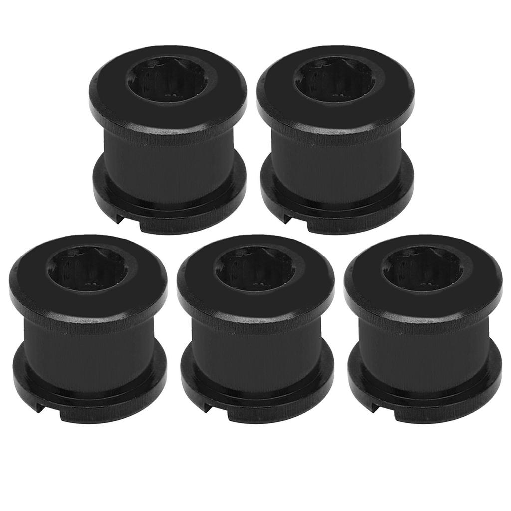 5Pcs Chainring Bolts Lightweight RustProof Easily Install Disc Screw Chainwheel for Mountain Bike Road Bicycle(Black )