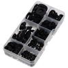 550Pcs Black Flat Washer Assortment Kit Sealing Washers for Screw Bolt Electrical Connection