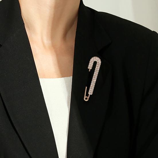 Женская брошь-булавка, зажим для свитера/шали, со стразами, безопасная булавка, зажим для платья/рубашки, брошь для кардиганов/шарфов