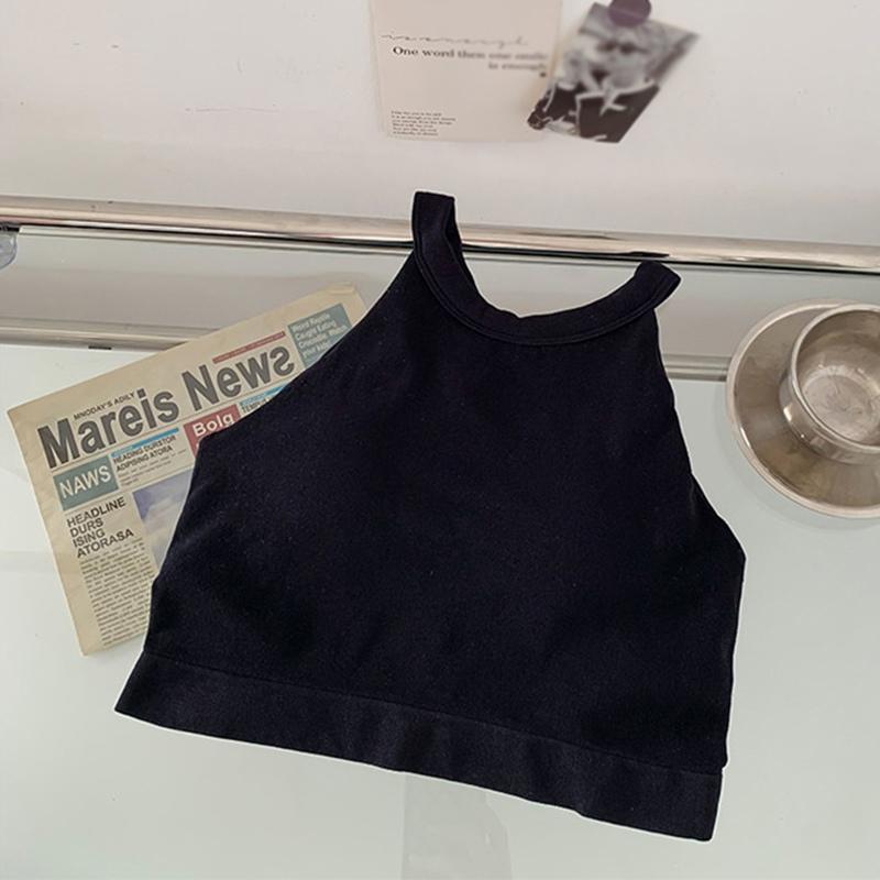 Полосатый спортивный жилет с красивой спиной, женский девчачий универсальный нагрудник, тонкий короткий укороченный топ с бандо на подтяжках внутри