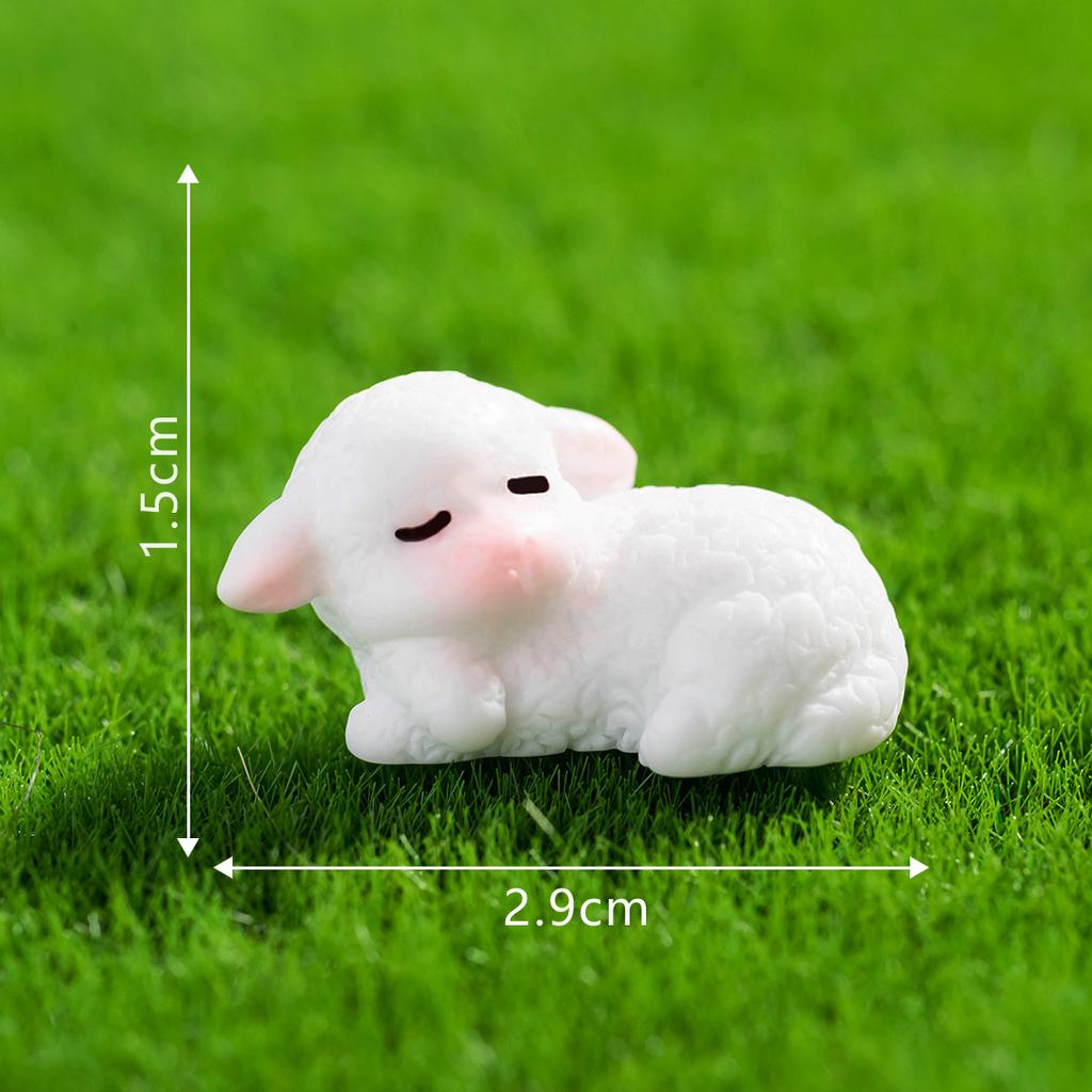 Micro Landscape Cartoon Cute Lamb Animal Figures Do Diy Decorative Accessories Desktop Car Ornaments