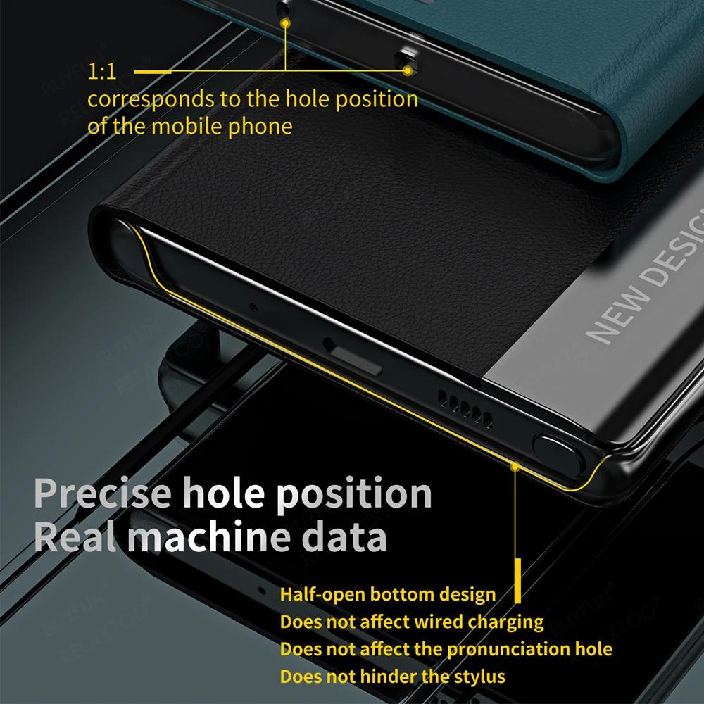 Магнитный кожаный чехол с покрытием для телефона A15 A35 A55 5G Stand Flip Samsung S25 S24 Plus S22 S23 FE Note 20 Cover