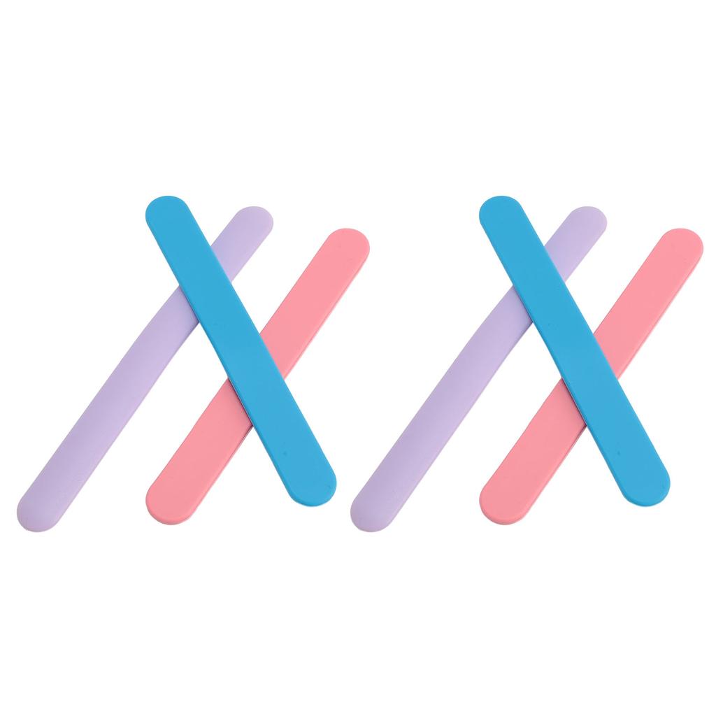 6 шт. Силиконовая палочка для воска Антипригарная Многоразовая Косметическая лопатка Палочка для размешивания маски для лица для удаления волос Смешивания Отбора проб