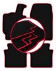 Велюровые коврики с красной окантовкой для: Седан Lancia Thesis (2001-2009 гг.)
