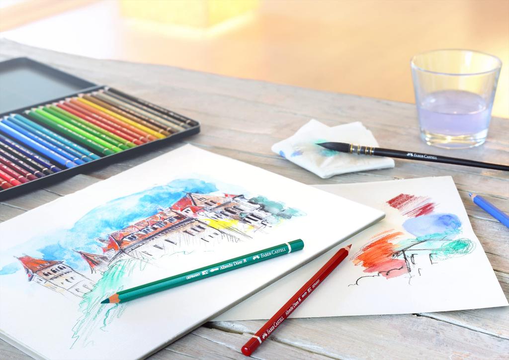 Акварельные карандаши Albrecht Dura 36 117536 Японские карандаши Faber-Castell, Цвета, Жестяная коробка, [Официальный продукт]