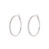 Large Rhinestone Hoop Earrings for Women Big Cubic Zirconia Thin Round Hoop Earrings Sparkly Hypoallergenic Jewelry Gift