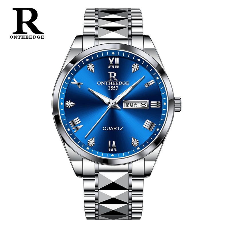 ONTHEEDGE Watch Men's Business Non-mechanical Watch Waterproof Luminous Quartz Watch