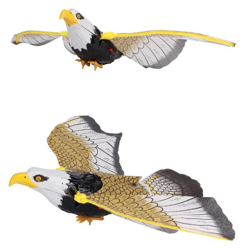 1шт светящийся репеллент от птиц висит орел с музыкой отпугиватель летающих птиц сад