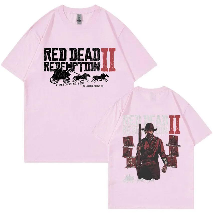 Игровой Футболка Red Dead Redemption 2 Мужская Женская Повседневная Винтажная Хлопковая С Коротким Рукавом Футболки Унисекс Модная Оверсайз Футболка