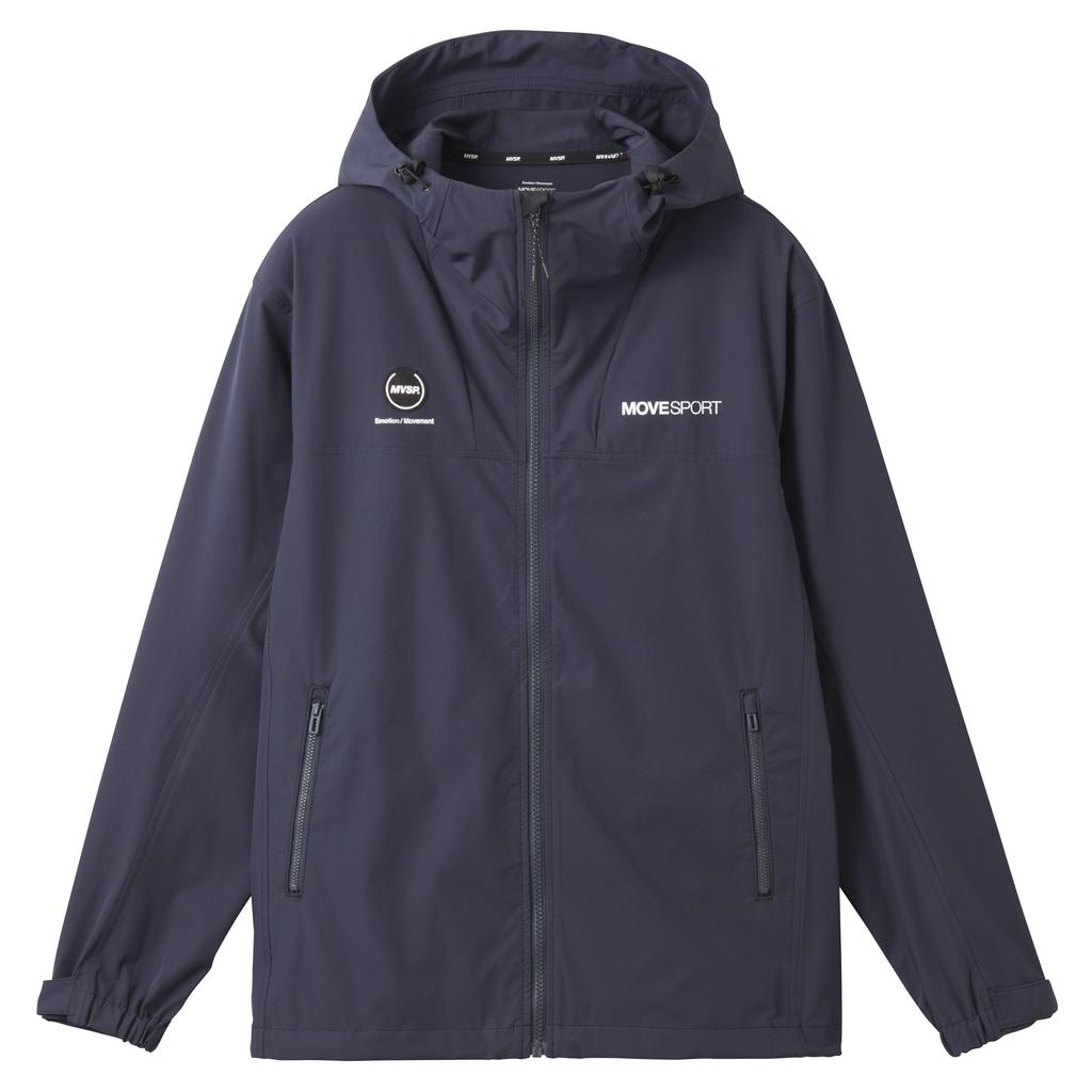 Jersey Descente 4WAY Stretch Nylon Full Zip Hoodie 4WAY Stretch Water Repellent Training Running Navy 4L [Move Sports]