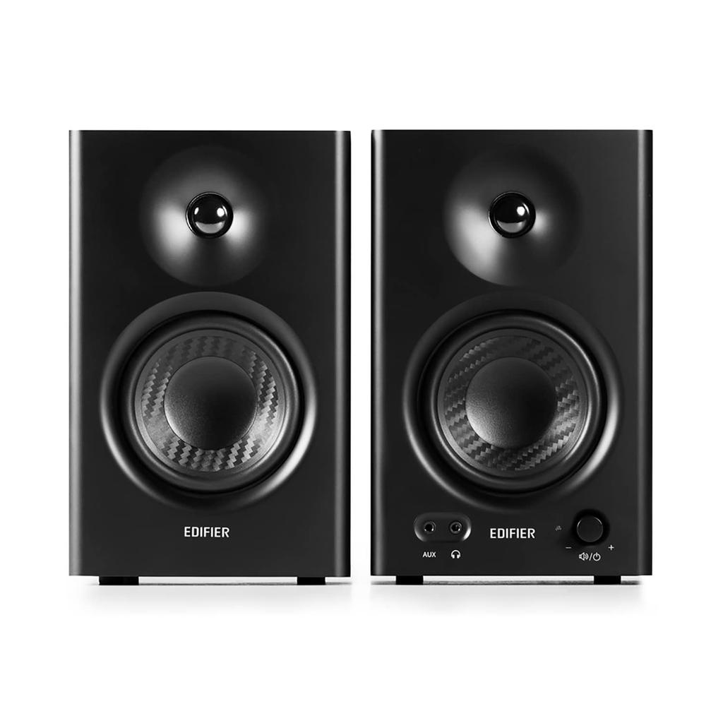Edifier MR4 Monitor Speaker Maximum 42W Output Balanced Stereo Mini Bookshelf Type Black Authorized Distributor (TRS Input/RCA/3.5mm Plug) [Japanese