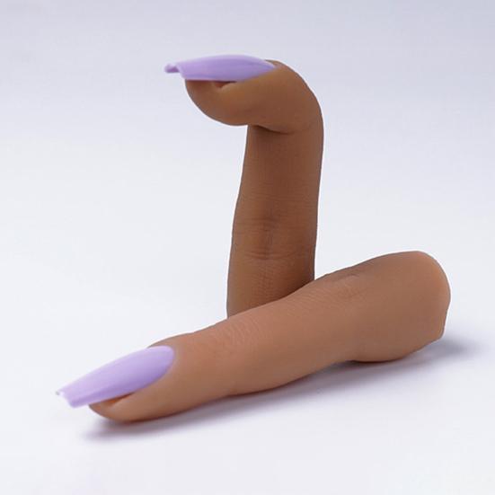 Silicone Practice Fingers Nails Realistic Easy To Clean Nail Art Training Hand Bendable Fake Finger Model