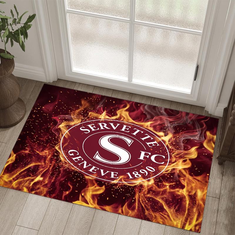 Servette FC Design Crystal Velvet Carpet Cozy Non?Slip Printed Rug For Bedroom Living Room Entrance