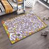 "Colorful Abstract Geometric Pattern Carpet, Bright Home Decor Rug" Suitable for use as an anti-slip for living room bedroom sofas