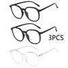 3Pcs Anti Radiation Glasses For Women Replaceable Lens Eyeglass Retro Round Eyeglasses