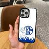 Классический S-Schalke-es 04 P-Узор Чехол для телефона для iPhone17,16,15,14,13,12,11 Plus,Pro Max Цветной Посеребренный Внутренний Чехол