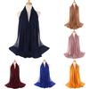 Vogue Plain Scarf Hijab Wrap Women Lady Muslim Hijab 1PC Popular Bubble Chiffon Shawls Bubble Wrap Headband