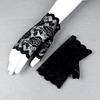 1 Pair Women Prom Gloves See-through Lace Thin Fingerless Literary Style Performances Bride