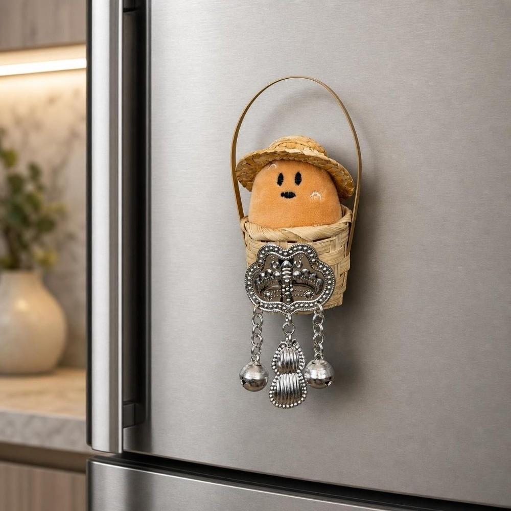 Handmade 3D Plush Potato Fridge Magnet Soft Magnetic Sticker Mini Fridge Sticker Cultural Tourism