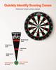 Dart Board, High-Grade Self-Healing Sisal Fiber Dartboard with Staple-Free Bullseye, Blade Wire & Rotating Number Ring, 450mm Professional Dartboard
